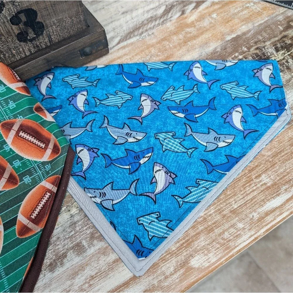 Hand Crafted Over the Collar Pet/Dog Bandanas Set of 3 Size X-Large